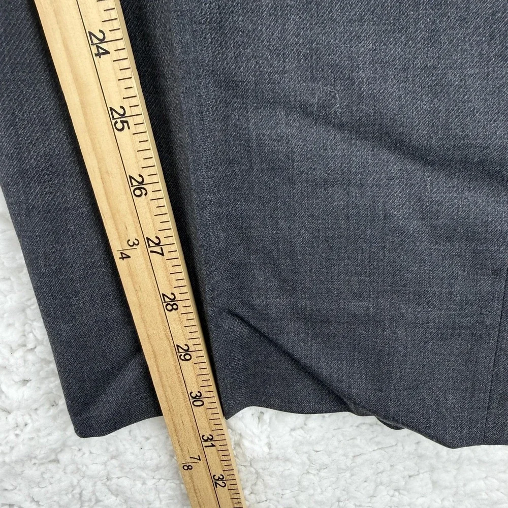 Calvin‎ Klein Dress Pants Mens 34x30 Gray Wool Pleated Straight Office Business
